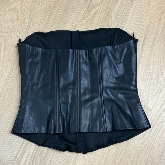 Zara Faux Leather Corset Top XS - Picture 9 of 15